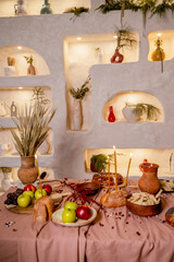A bunch of food on a table