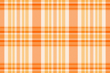 Vibrant orange and cream plaid pattern.  Perfect for textile design, fashion, home decor, or website backgrounds.  This seamless texture offers a cheerful, warm, and classic aesthetic.