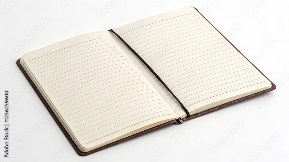 Poster open notebook on white background