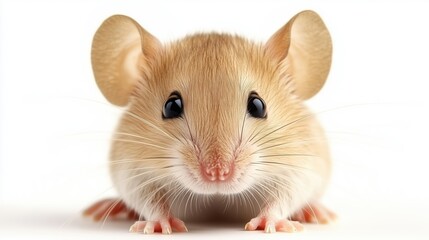 Fototapeta premium Mouse isolated on pure white background showcasing its details and features