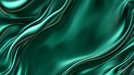 Obraz premium Teal silk fabric drapes, abstract background