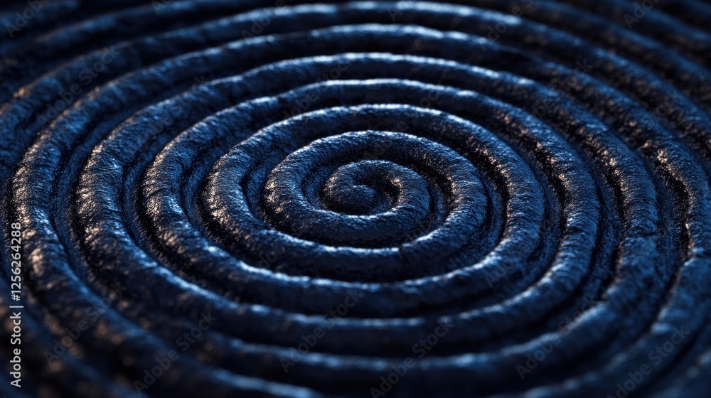 Poster complex spiral labyrinth design created by black fingerprint patterns suitable for modern art and gr