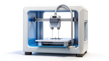 3D Printer on White Background