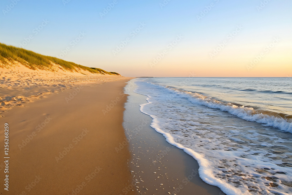 Canvas Prints  cape cod dusk dune beach