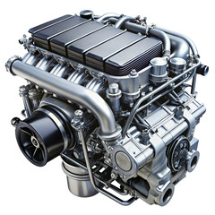 car engine isolated on white