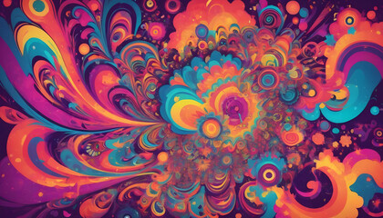 An Abstract Colorful Psychedelic Background