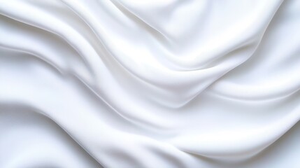 Elegant White Draped Fabric Texture - Smooth, luxurious white fabric with soft folds and drapes. Perfect for backgrounds or textile designs