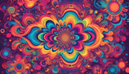 An Abstract Colorful Psychedelic Background