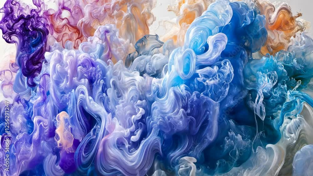 Aufkleber colorful abstract swirls of paint create a dynamic display of movement and fluidity in a modern art 
