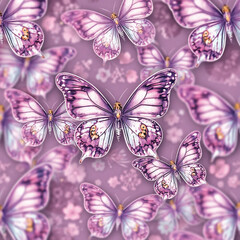 seamless background with butterflies