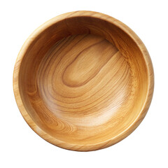 wooden bowl isolated on white