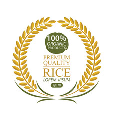 Rice. Logo design template vector illustration.
