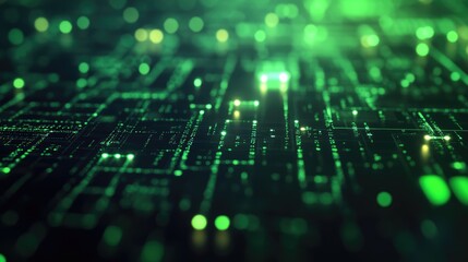 Green binary code abstract background with glowing numbers , technology, digital, data, coding, internet, computer