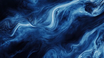 Fototapeta premium Abstract Blue Background With Flowing Curves
