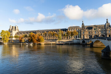 The Louvre Museum in the heart of Paris, France