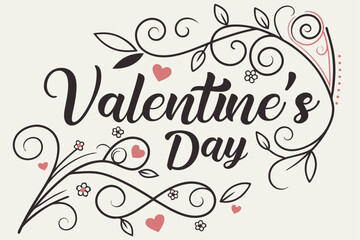 Happy Valentine's Day Typography Design