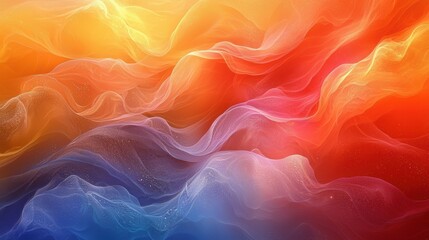 Obraz premium A vibrant abstract wave of colors blending seamlessly in a fluid design.