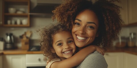Loving Moment Between Mother and Child in Warm Home Setting