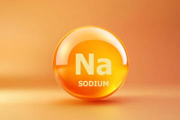 Glossy sphere with Sodium symbol