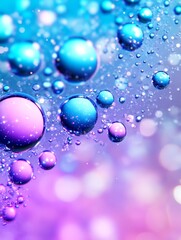 Iridescent Bubbles Abstract Futuristic - Symbolizing innovation, technology, energy, beauty, and dreams