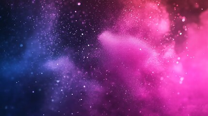 Obraz premium Pink blue cosmic dust cloud