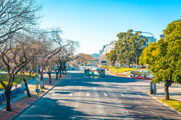 Presidente Figueroa Alcorta avenue during the day, Buenos Aires, Argentina