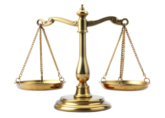 gold scales isolated on white