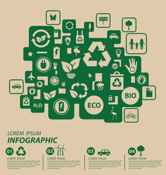 Ecology concept. save world vector illustration.