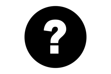 white question mark icon on black circular background Mystery, Inquiry, Help, Uncertainty, FAQ Symbol, Support, Problem-Solving, Decision-Making, Confusion, and Knowledge Concept Illustration