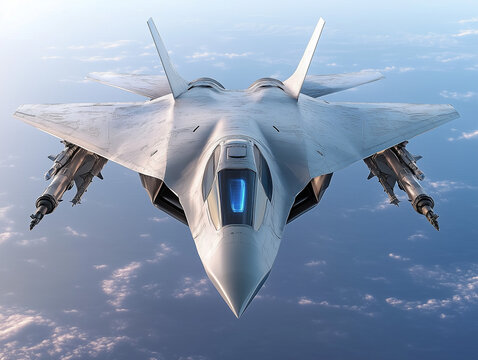 Avion de chasse futuriste de 6 me g&eacute;n&eacute;rations