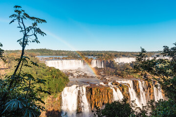 View of the Iguazu Falls, border between Brazil and Argentina.