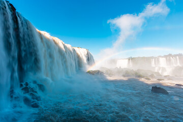 View of the Iguazu Falls, border between Brazil and Argentina.