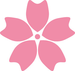 Cherry Peach plum Blossom flower spring flowers flat icon set for apps websites or print