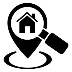 Find Location Glyph Icon