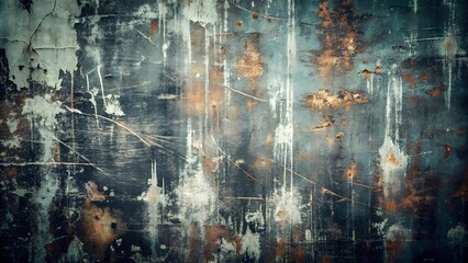 Fototapeta premium Scratched Metal Texture with Dark Gray Grunge Background