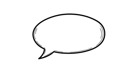 Fototapeta premium Speech Bubble Illustration on White Background for Communication and Design. Generative AI