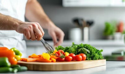 Preparing Fresh Vegetables for a Healthy Meal