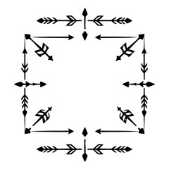 Black and white arrows frame with an arrow-shaped design.