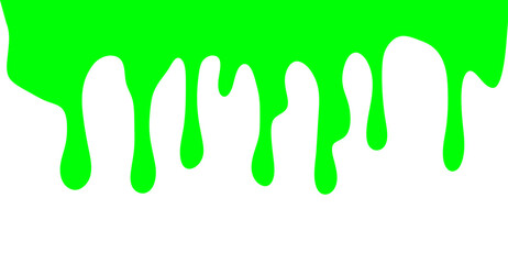 Green slime dripping, Green goo vector splashes
