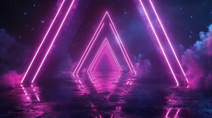 Neon Hexagons Background