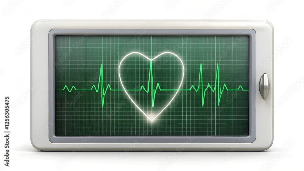 Poster heartbeat monitor display