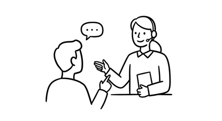 Customer Service Agent Assisting Client with Communication and Support. Generative AI