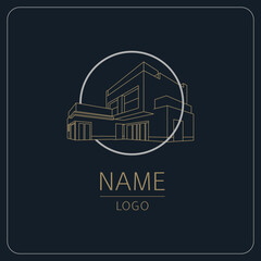 Fototapeta premium Modern minimalist elegant architecture logo design