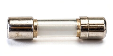 Fototapeta premium Glass Tube Fuse on White Background