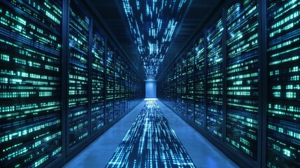 Fototapeta premium Analyzing big data to understand complex information and make better business decisions. This uses data visualization, AI (neural networks), and data mining techniques.