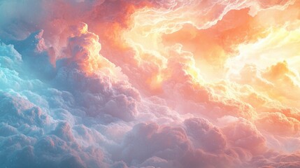 Stunning Pastel Cloudscape: A Colorful Sky