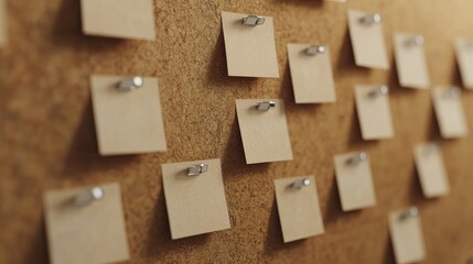 Tear off paper notice with blank tabs pinned to a public wall , announcement, advertising, blank, communication, community