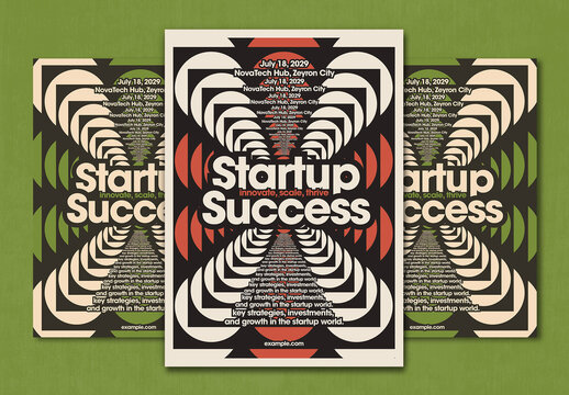 Vibrant Stacked Typography Business Template