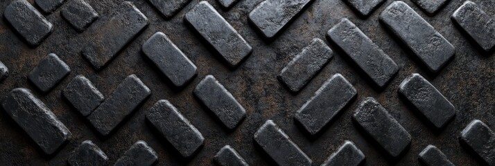 Brutal rugged metal texture with sharp edges for industrial design