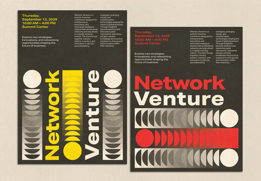 Swiss Style Business Event Poster Layout